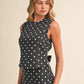 Hallie Polkadot Open Back Top and Mini Skort
