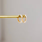Hexagon Huggie Earrings - Gold or Silver