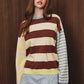 Noah Multi Contrast Stripe Color Block Sweater
