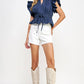 Danville Flutter Sleeve Peplum Poplin Top