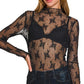 Lace See Through Layering Top