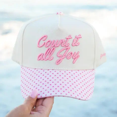 Count It All Joy - Pink Polka Dot Trucker Hat