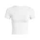Smooth crew neck baby tee