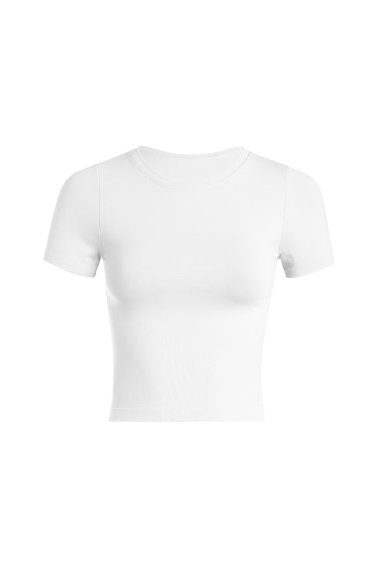 Smooth crew neck baby tee
