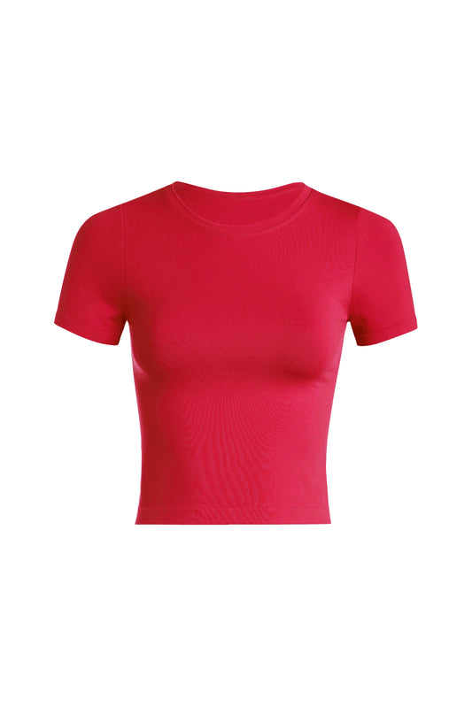Smooth crew neck baby tee