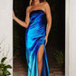 Radiance Ombre Strapless Bias Cut Maxi Dress