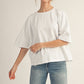 Peggy Drop Shoulder Mineral Washed Loose Fit Top