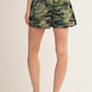 Army Drawstring Waist Casual Camo Shorts
