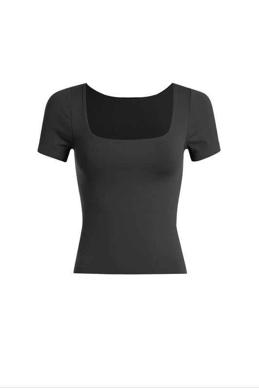 Bennett Square Neck Shortsleeve Lined Tee