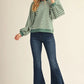 St. Charles Long Puff Sleeve Stripe Top