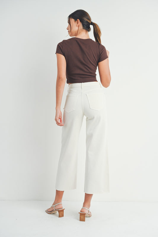 Scissor Cut Wide Leg Jeans by Just Black Denim