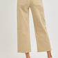 Latte High Rise Crop Wide Barrel Jeans By Risen