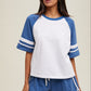 Boss Top Contrast Drop Shoulder Top