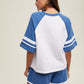 Boss Top Contrast Drop Shoulder Top