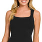 Record Seamless Double Layered Square Neck Tank Top