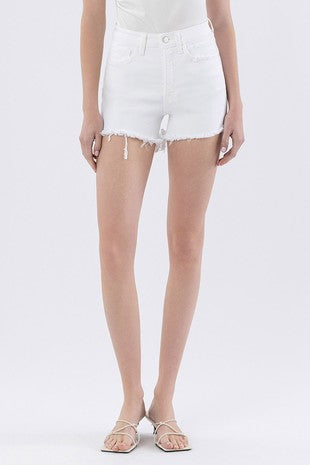 Optic White Tummy Control Super High Rise Shorts by Lovervet