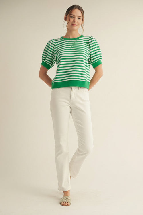 Alignment Stripes Sweatshirts Top