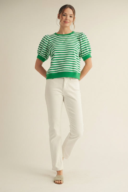 Alignment Stripes Sweatshirts Top