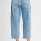 Lola Denim High Rise Crop Wide Barrel Cargo Pocket Pants by Risen