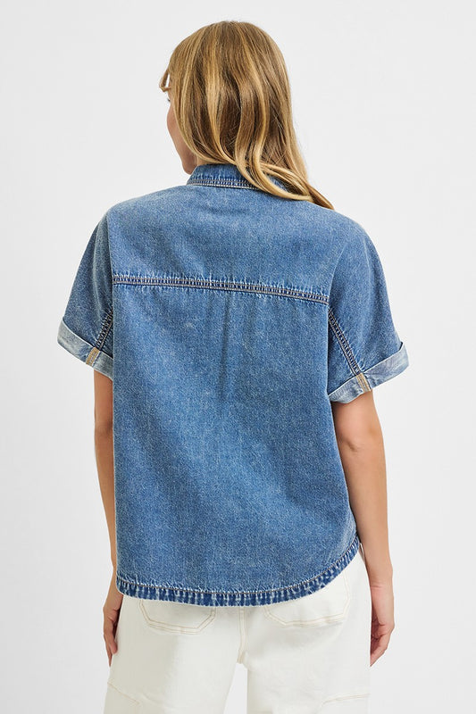 Molly Oversized Long Denim Shirt