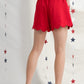 Remark Solid Scalloped Hem Shorts