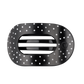 Black Polka Dot Party Large Flat Round Hair Clip
