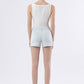 Attractively High Rise Patch Pocket Striped Shorts By Vervet
