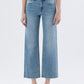 Enviably High Rise Clean Cut Raw Hem Ankle Slim Wide Jeans