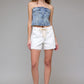Pearl Wash Patch Pocket Baggy Shorts by Hidden