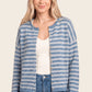 Maria Striped Button Down Sweater Carigan