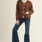 Link Big Button Accent Sweater Cardigan