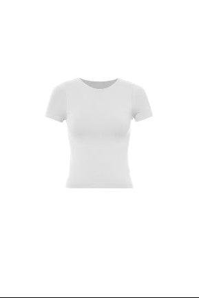 Shallow Round Neck Shortsleeve Invisible Tee
