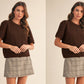 Reclaim Short Puff Sleeve Sweater Cardigan
