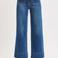 Task High Rise Crop Wide Front Patch Pocket Jeans by Risen
