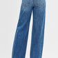 Annie Mid Rise Fit Wide Baggy Jeans by Risen