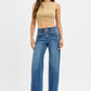 Annie Mid Rise Fit Wide Baggy Jeans by Risen