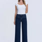 Riley High Rise Front Welt Pocket Trouser Wide Leg Jeans