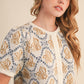 Indulge Floral Short Sleeve Sweater Cardigan