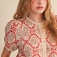Indulge Floral Short Sleeve Sweater Cardigan