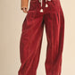 Soul Washed Corduroy Pleated Barrel Pants