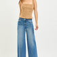Check High Rise Wide Leg Jeans by Risen
