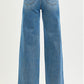Check High Rise Wide Leg Jeans by Risen
