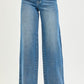 Check High Rise Wide Leg Jeans by Risen