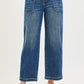 Benny Slouchy Cropped Baggy Jeans Front Patch Pocket