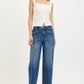 Benny Slouchy Cropped Baggy Jeans Front Patch Pocket