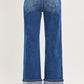 Gale High Rise Ankle Wide Pin Tuck Jeans