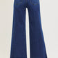 Muse High Rise Ankle Wide Jeans With Crease Line Detail Jeans By Risen