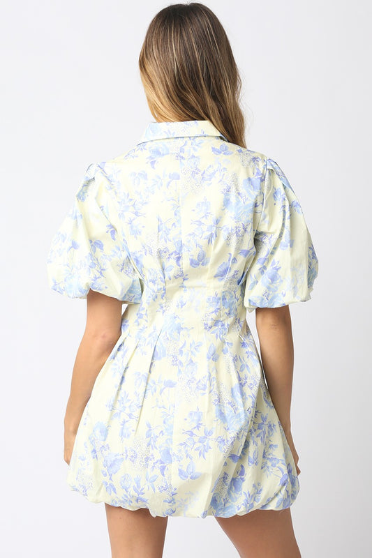 Emily Floral Puff Dress