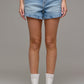 Shinning Medium Light High Rise Stretch Shorts by Hidden