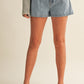 Born High Rise Gathered Waist Denim Shorts